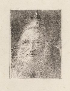 Bärtiger alter Mann mit Hut, aus der Raccolta di Teste (Sammlung von Köpfen)
