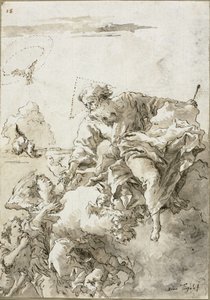 Gottvater von Engeln in den Wolken getragen, I von Giovanni Domenico Tiepolo