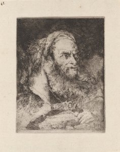 Kopf eines Orientalen, ein Buch in der Hand, aus der Raccolta di Teste (Sammlung von Köpfen) von Giovanni Domenico Tiepolo