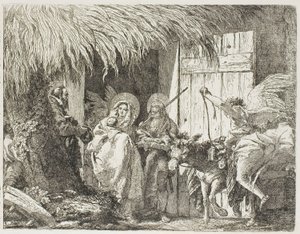 Joseph und Maria suchen Unterkunft, Platte fünf aus Die Flucht nach Ägypten