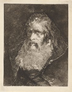 Alter Mann mit kahlem Kopf, aus der Raccolta di Teste (Sammlung von Köpfen) von Giovanni Domenico Tiepolo