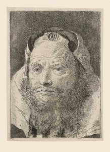 Alter Mann mit Bart, aus der Sammlung von Köpfen von Giovanni Domenico Tiepolo