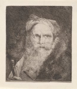 Alter Mann mit einem Schwert, aus der Raccolta di Teste von Giovanni Domenico Tiepolo