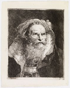 Alter Mann mit Turban, nach rechts gewandt von Giovanni Domenico Tiepolo