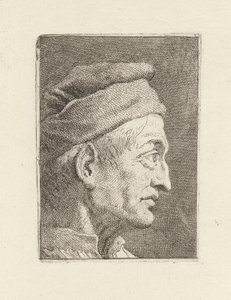 Profil eines alten Mannes, aus der Raccolta di Teste (Sammlung von Köpfen) von Giovanni Domenico Tiepolo