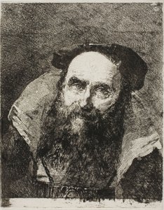Lächelnder alter Mann von Giovanni Domenico Tiepolo