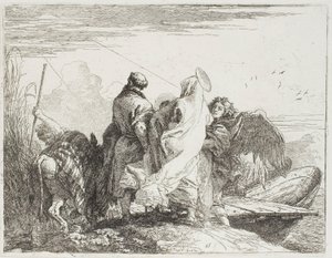 Die Heilige Familie steigt vom Ufer, Platte fünfzehn aus Die Flucht nach Ägypten