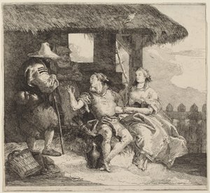 Die Hochzeit von Angelica und Medoro von Giovanni Domenico Tiepolo