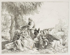 Die Rast auf der Flucht, Platte dreizehn aus Die Flucht nach Ägypten