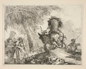 Die Jungfrau und das Kind mit Joseph, aus der Serie Idee pittoresche sopra la fuga in Egitto (Flucht nach Ägypten)