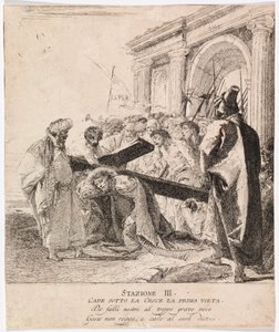 Via Crucis - Station III. Jesus fällt zum ersten Mal von Giovanni Domenico Tiepolo