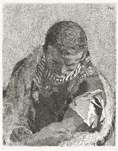Schwarzer Junge mit geneigtem Kopf von Giovanni Domenico Tiepolo