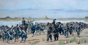 Überquerung des Mincio-Flusses von Giovanni Fattori