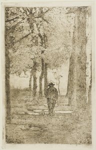 Waldspaziergang mit Figur