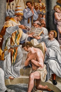 Taufe von Konstantin durch Papst Silvester I.