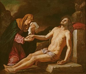 Jesus wird von der Jungfrau betrauert