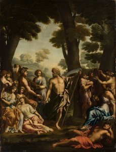 Saturn und die Musen von Giovanni Francesco Romanelli