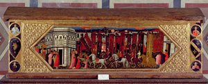 Cassone dekoriert mit einer Szene des Palio von S. Giovanni von Giovanni Francesco Toscani