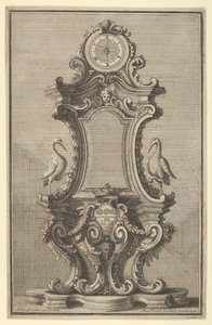 Entwurf für eine Uhr, aus Disegni Diversi, 1714 oder 1750 von Giovanni Giardini