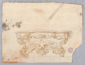 Entwurf für einen Konsolentisch von Giovanni Giardini
