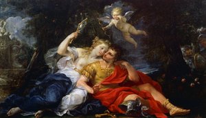 Rinald und Armida, Gemälde von Giovan Gioseffo dal Sole von Giovanni Gioseffo da Sole