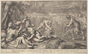 Getreideernter, 1704 von Giovanni Girolamo Frezza