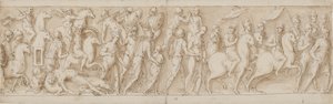 32 Kopien nach der Marcus-Aurelius-Säule, Piazza Colonna in Rom