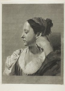 Eine junge Frau im Profil von Giovanni Marco Pitteri