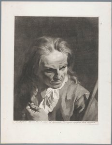 Mann mit Rosenkranz und Stock, möglicherweise Giambatista Albrizzi von Giovanni Marco Pitteri