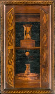 Kanonischer Chor aus Holz, Intarsien von Giovanni Maria Platina 1484, Oberer Stall