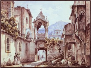 Der Hof von San Giorgetto in Verona, Giovanni Migliara (1785-1837)
