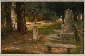 Ein Spaziergang in der Villa Borghese von Giovanni Muzzioli
