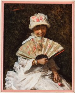 Dame mit Fächer