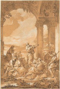 Heiliger Paulus predigt in Athen von Giovanni Paolo Panini