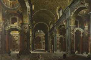 Innenansicht der Basilika St. Peter in Rom, vor 1742