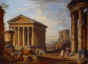 Ein Capriccio klassischer Ruinen von Giovanni Paolo Pannini