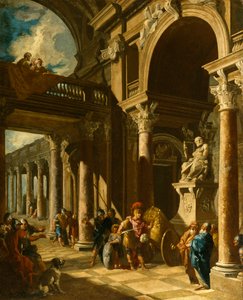 Alexander der Große durchtrennt den Gordischen Knoten, ca. 1718-19