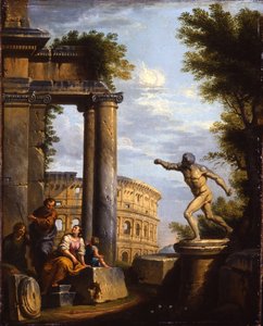 Capricci von klassischen Ruinen mit Philosophen im Diskurs