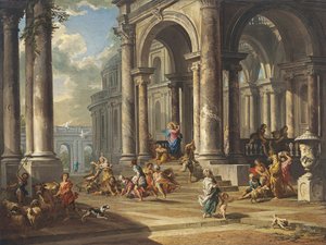 Christus vertreibt die Geldwechsler aus dem Tempel von Giovanni Paolo Pannini