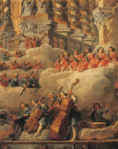 Konzert in Rom anlässlich der Geburt des Sohnes von Ludwig XV., Nahaufnahme von Giovanni Paolo Pannini