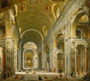 Innenraum von St. Peter, Rom, 1750