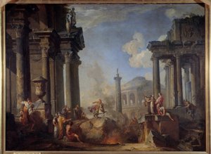 Marcus Curtius stürzt sich in den Abgrund