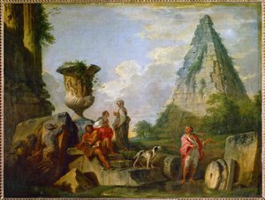 Antike Ruinen mit der Pyramide des Gaius Cestius von Giovanni Paolo Pannini or Panini