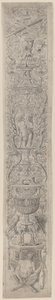 Ornamenttafel: Satyr mit einer Violine