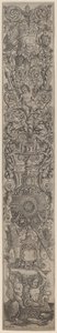 Ornamenttafel: Triton, geritten von einem Kind