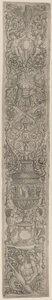 Ornamenttafel: Triton und zwei Satyrkinder