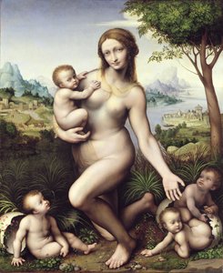 Leda mit ihren Kindern