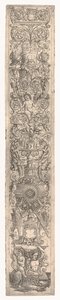Ornamentales Panel: Triton, von einem Kind geritten, ca. 1505-1515 von Giovanni Pietro da Birago