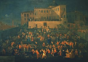 Fest des Mozzatore im Garten des Palazzo Rospigliosi im Jahr 1740 von Giovanni Reder