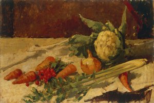 Stillleben mit Karotten von Giovanni Segantini